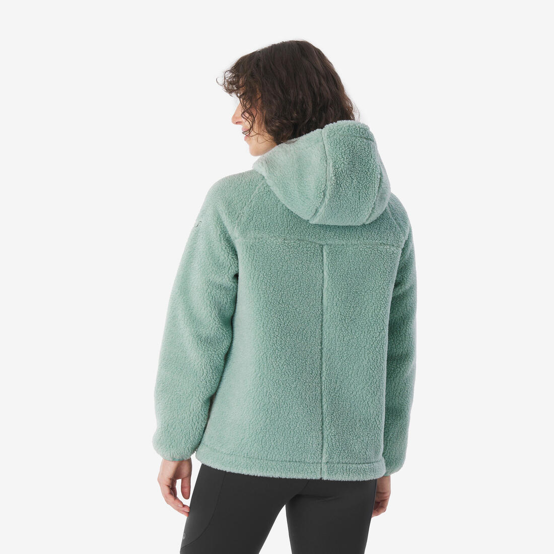 Chamarra de senderismo de forro polar de senderismo verde para mujer SH900 - Image 3