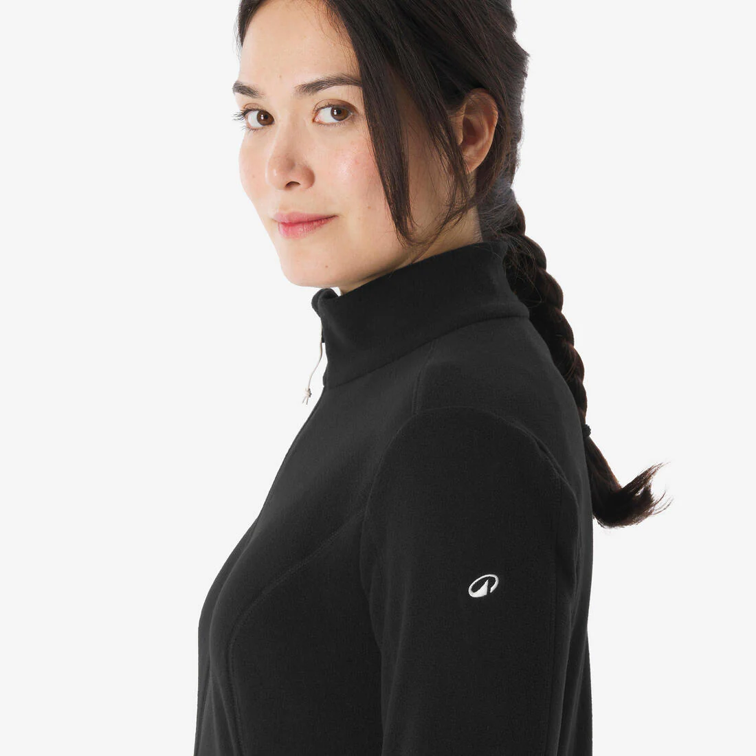 Chamarra de senderismo en montaña de forro polar negra para mujer MH100 - Image 16