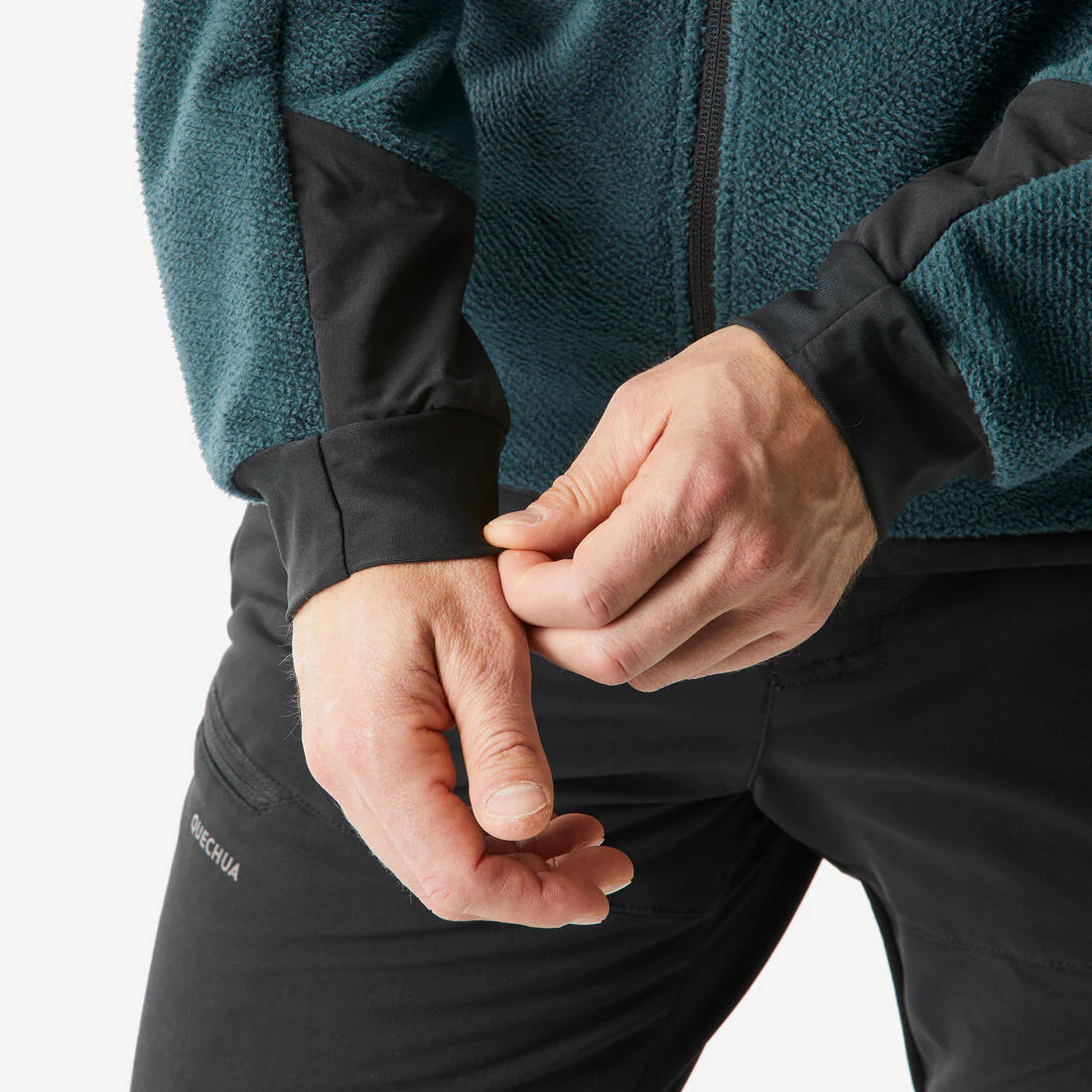 Chamarra de senderismo en montaña de forro polar verde para hombre MH500 - Image 8