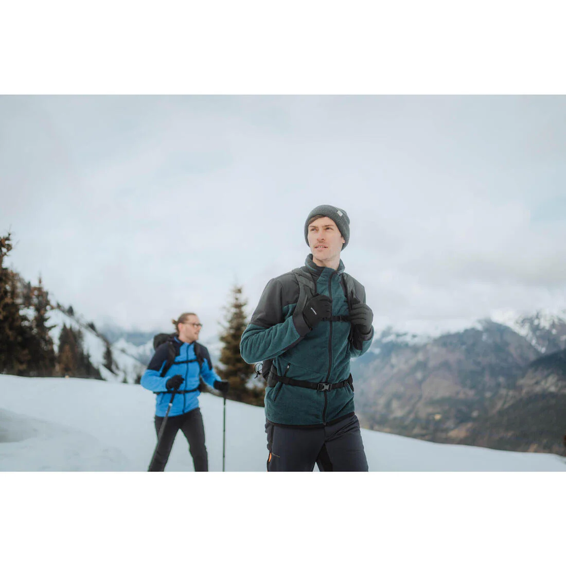 Chamarra de senderismo en montaña de forro polar verde para hombre MH500 - Image 9