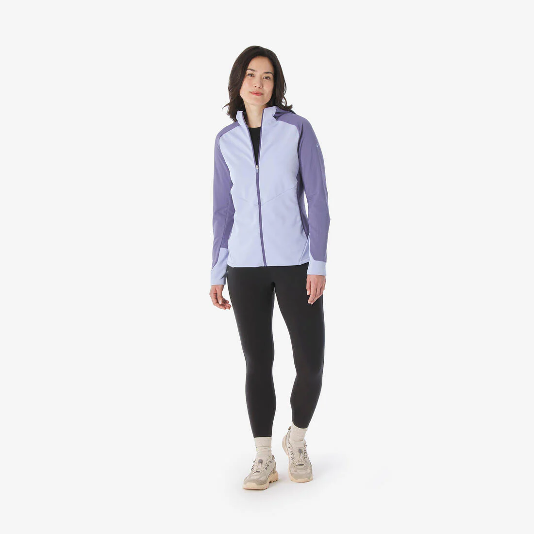 Chamarra de senderismo en montaña de forro polar violeta para mujer MH500 - Image 2