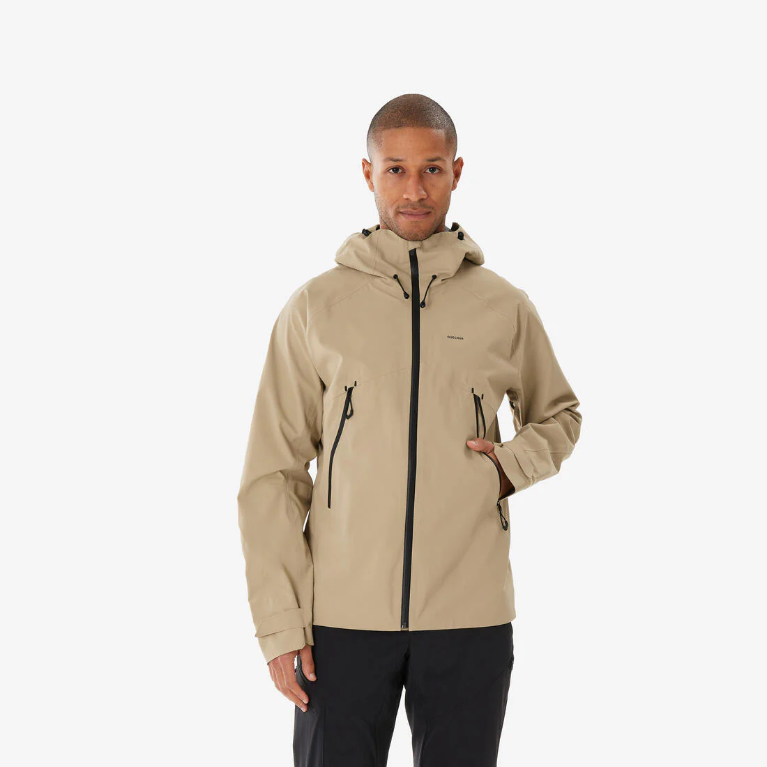 Chamarra de senderismo en montaña impermeable beige para hombre MH500 - Image 12