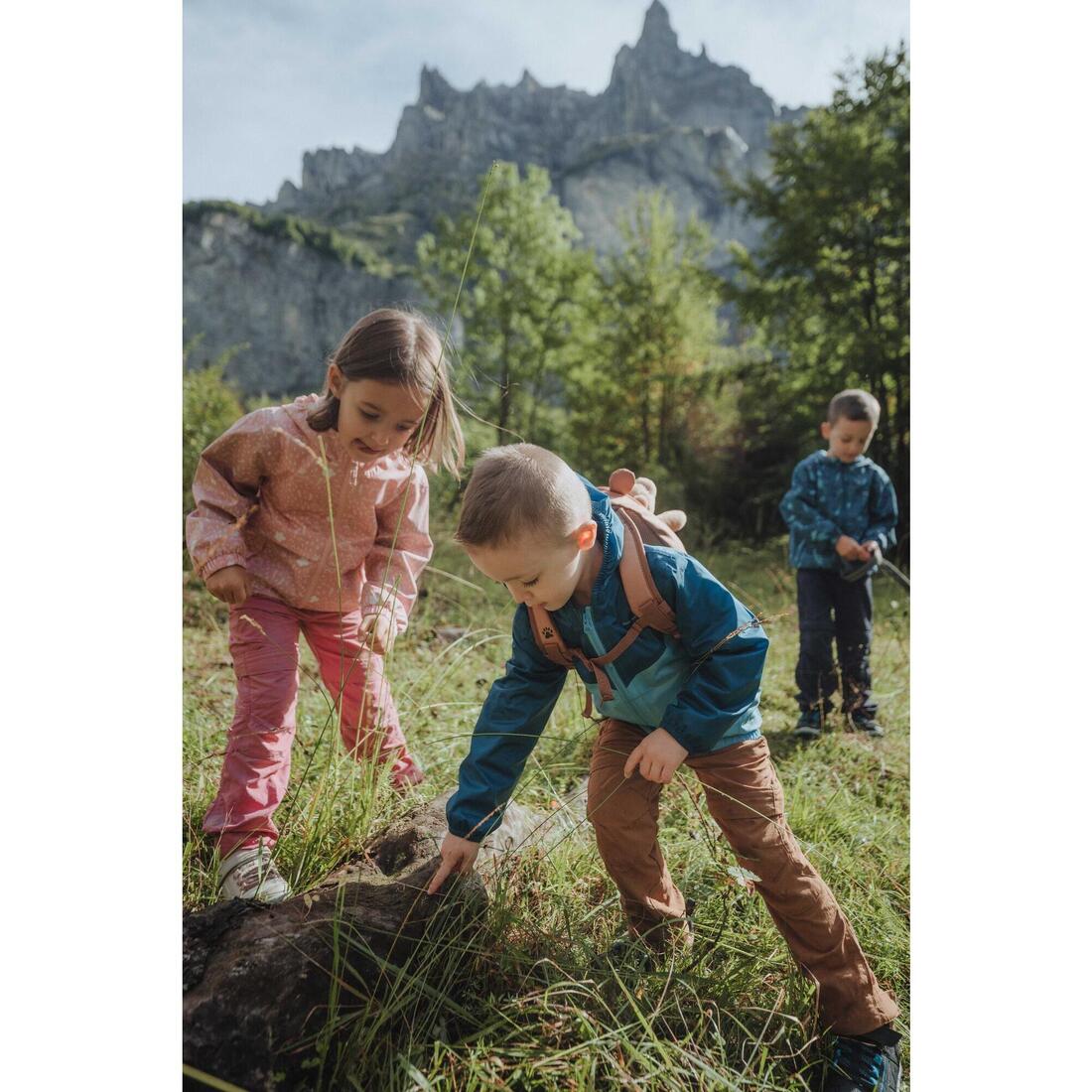 Chamarra de senderismo impermeable azul para niños de 2 a 6 años MH100 Zip - Image 11