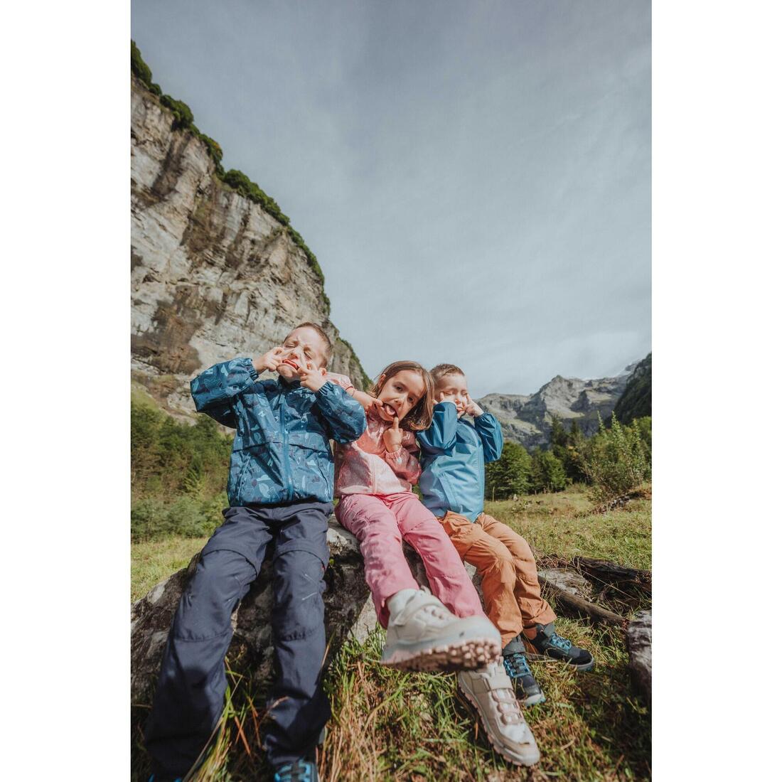 Chamarra de senderismo impermeable azul para niños de 2 a 6 años MH100 Zip - Image 16