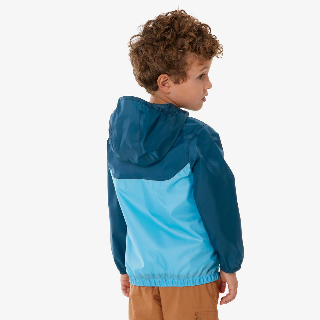 Chamarra de senderismo impermeable azul para niños de 2 a 6 años MH100 Zip - Image 4