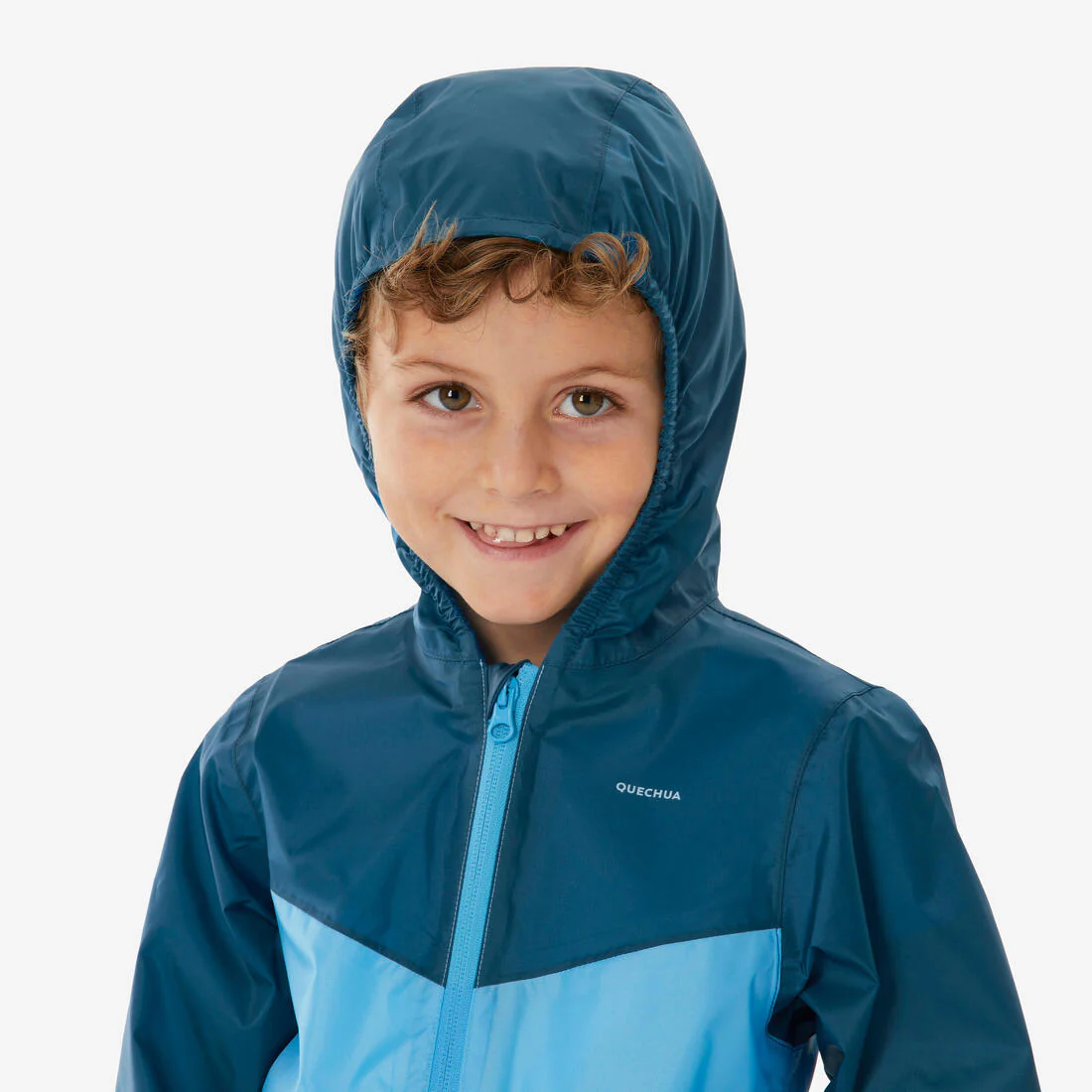 Chamarra de senderismo impermeable azul para niños de 2 a 6 años MH100 Zip - Image 5