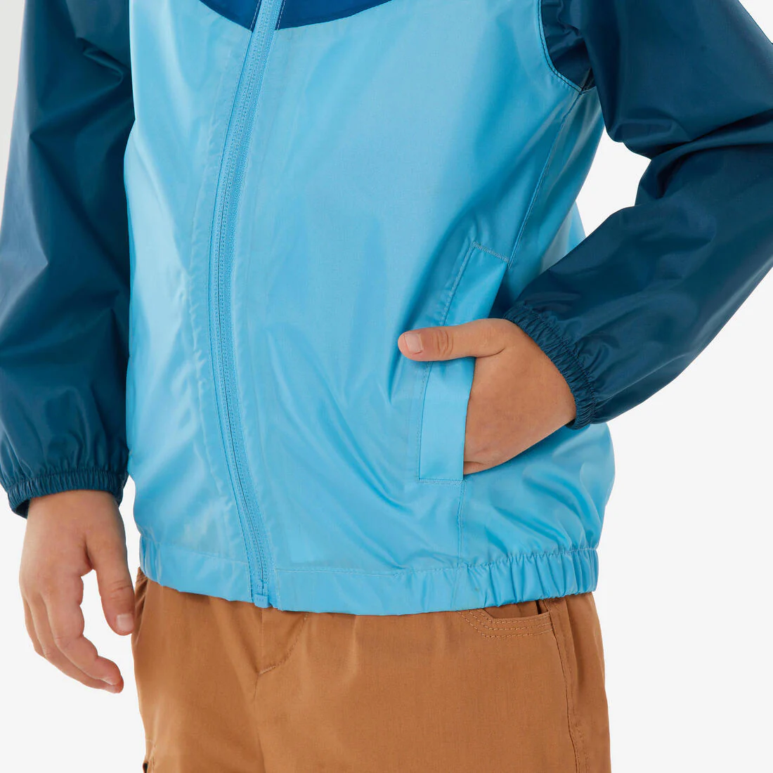 Chamarra de senderismo impermeable azul para niños de 2 a 6 años MH100 Zip - Image 6