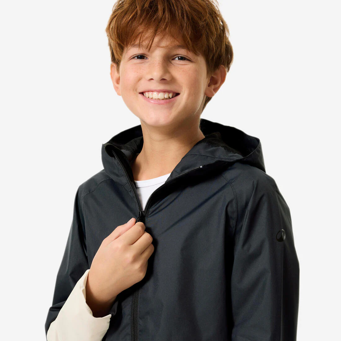 Chamarra de senderismo impermeable gris ocre para niños de 7 a 15 años MH500 - Image 16