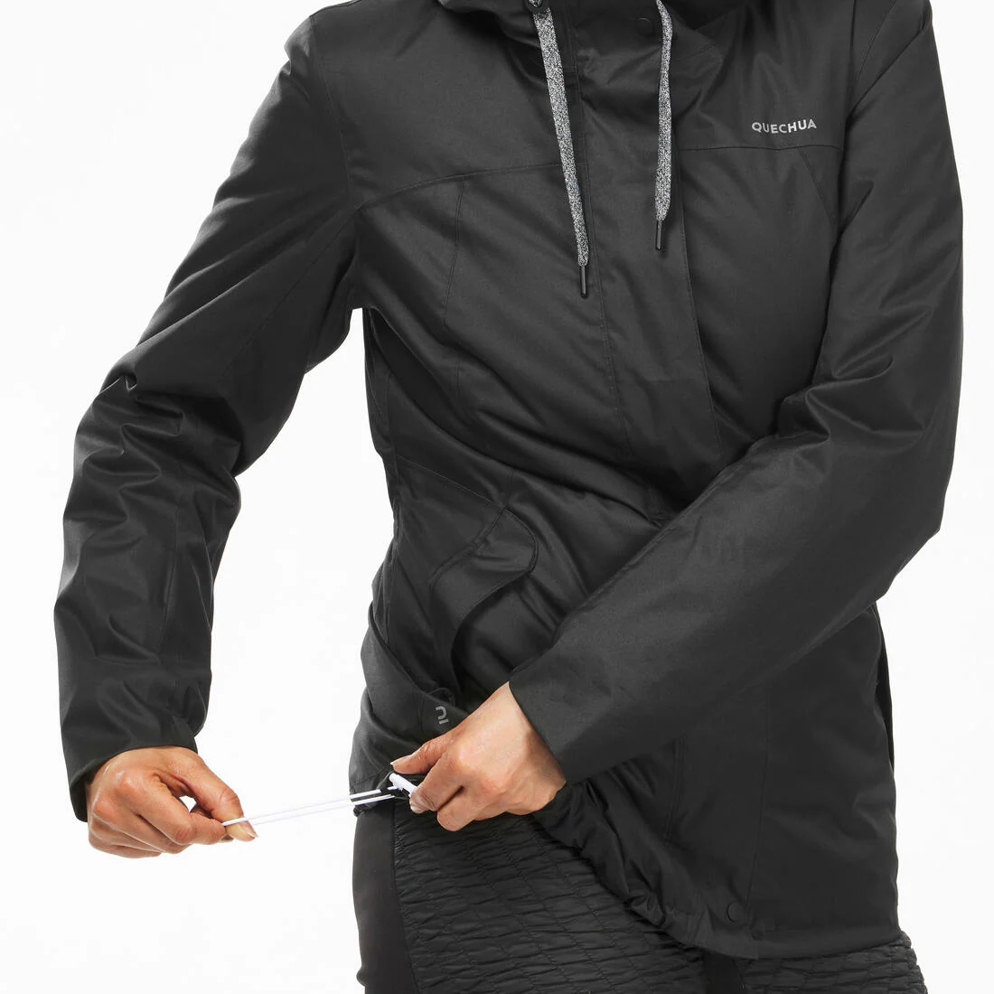 Chamarra de senderismo impermeable hasta -10 °C negra para mujer NH500 - Image 16