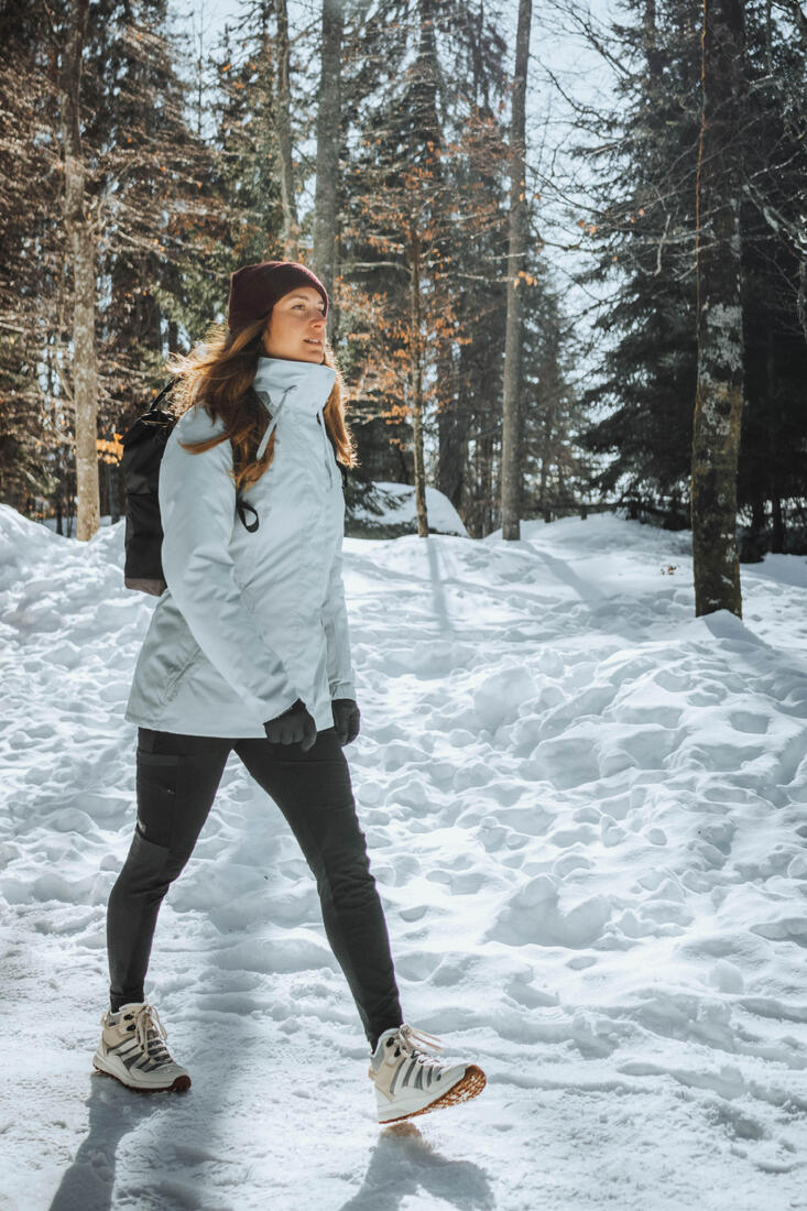 Chamarra de senderismo impermeable hasta -10 °C negra para mujer NH500 - Image 32