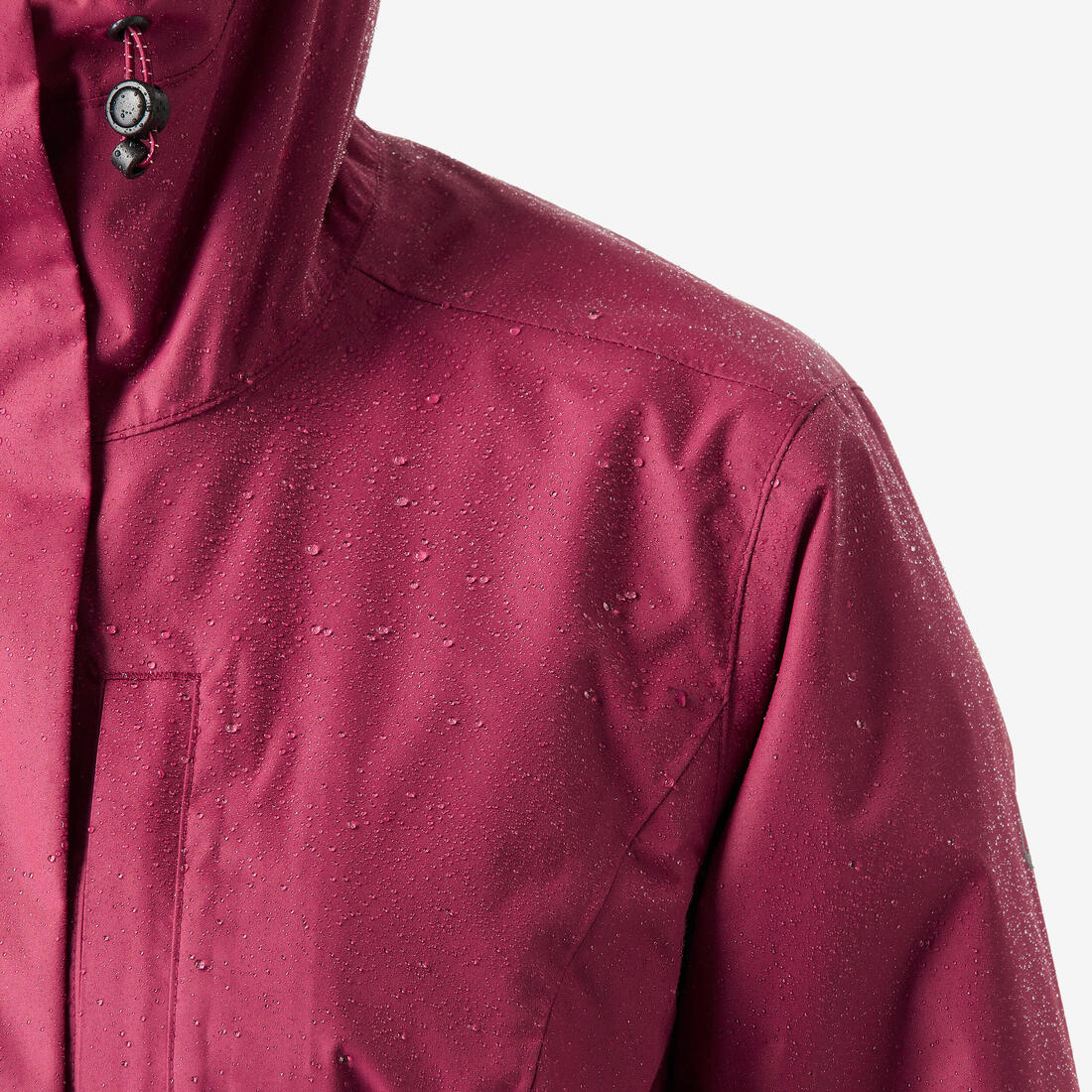 Chamarra de senderismo impermeable negra para mujer NH500 - Image 9