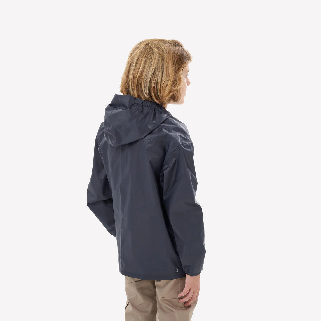 Chamarra de senderismo impermeable negra para niños de 7 a 15 años MH100 - Image 5