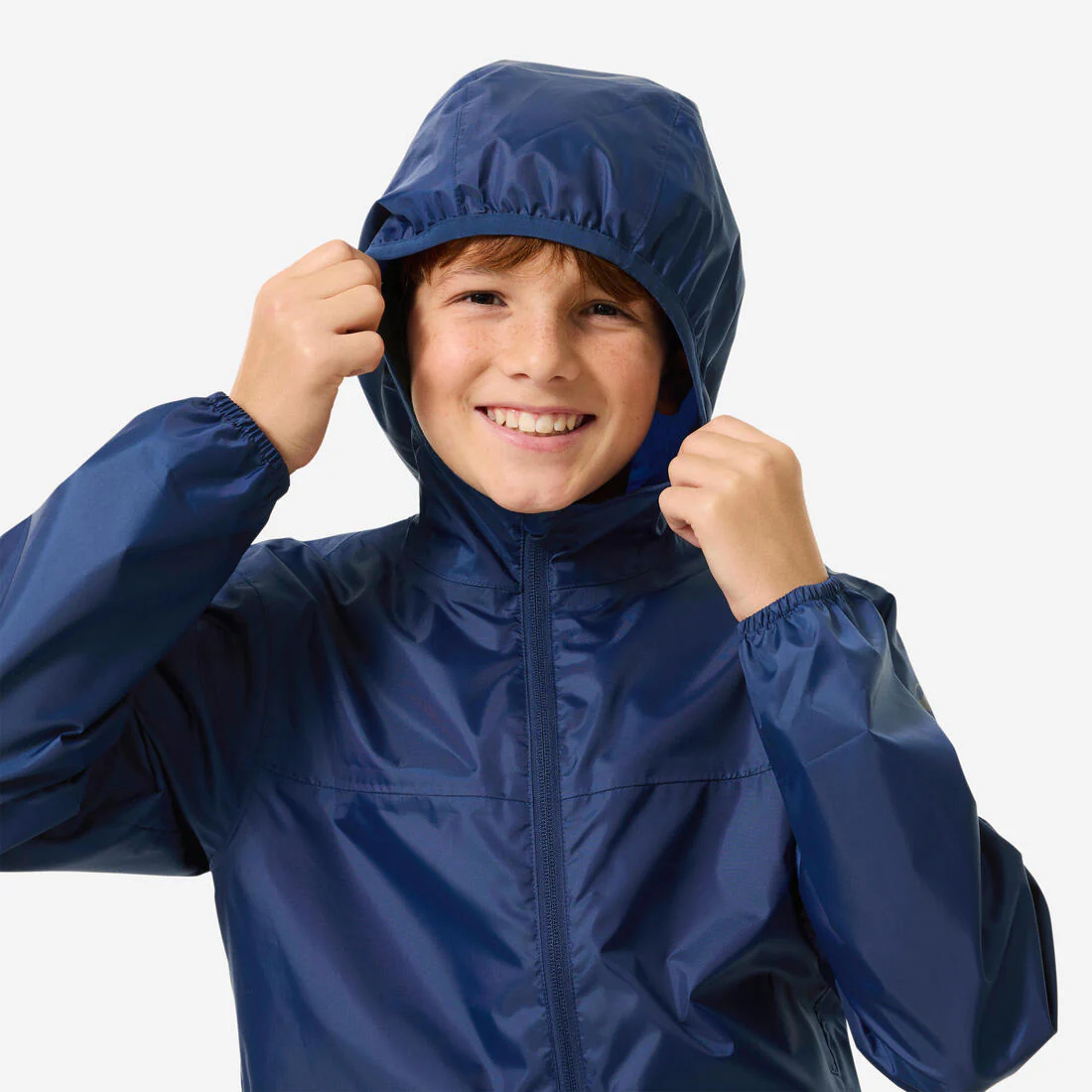 Chamarra de senderismo impermeable azul para niños de 7 a 15 años MH500 - Image 10