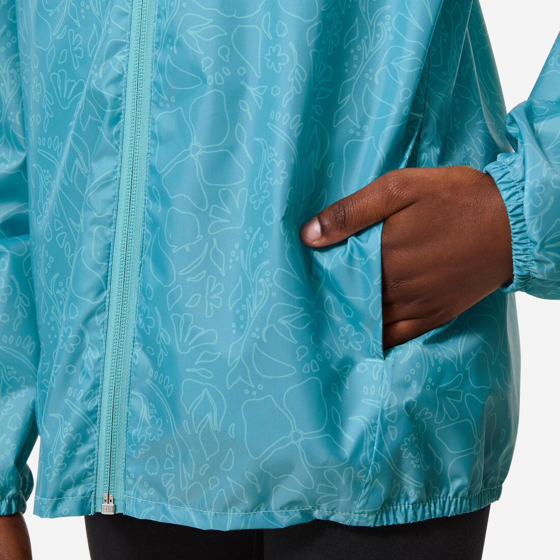 Chamarra de senderismo impermeable azul para niños de 7 a 15 años MH500 - Image 11