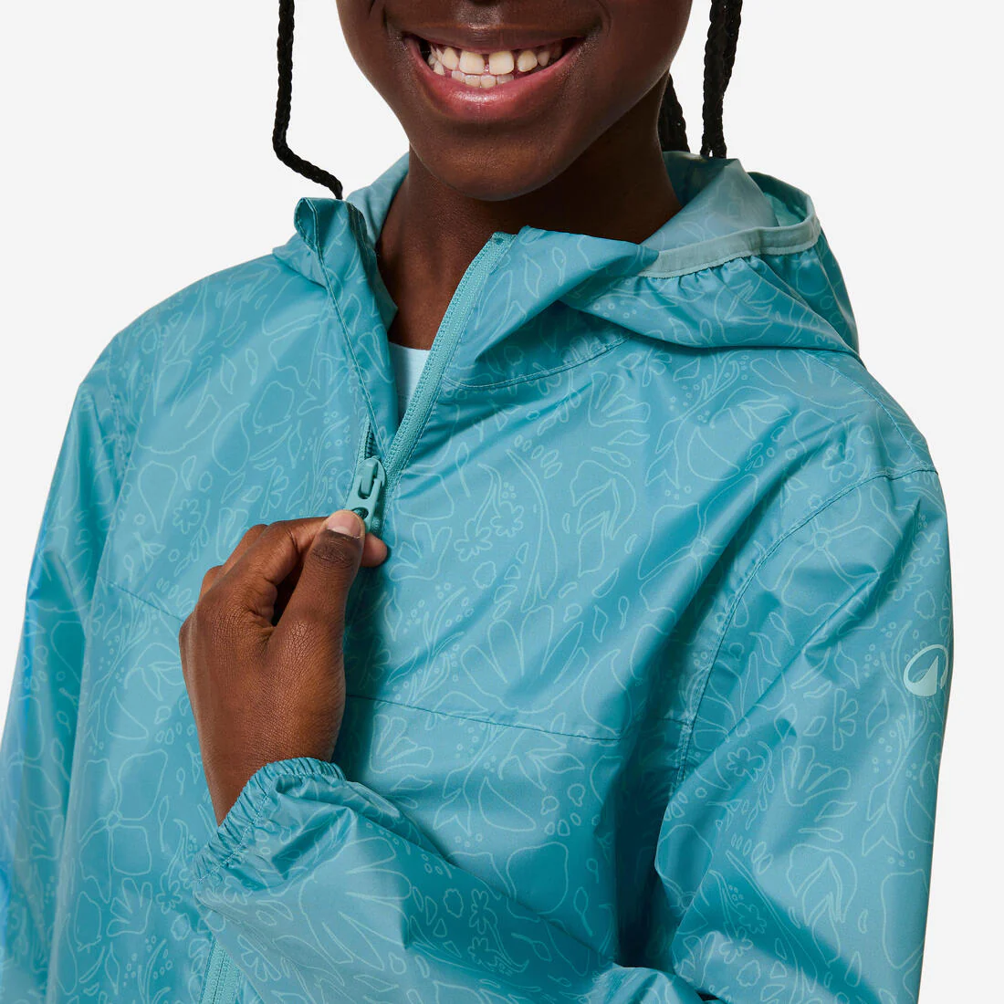 Chamarra de senderismo impermeable azul para niños de 7 a 15 años MH500 - Image 14