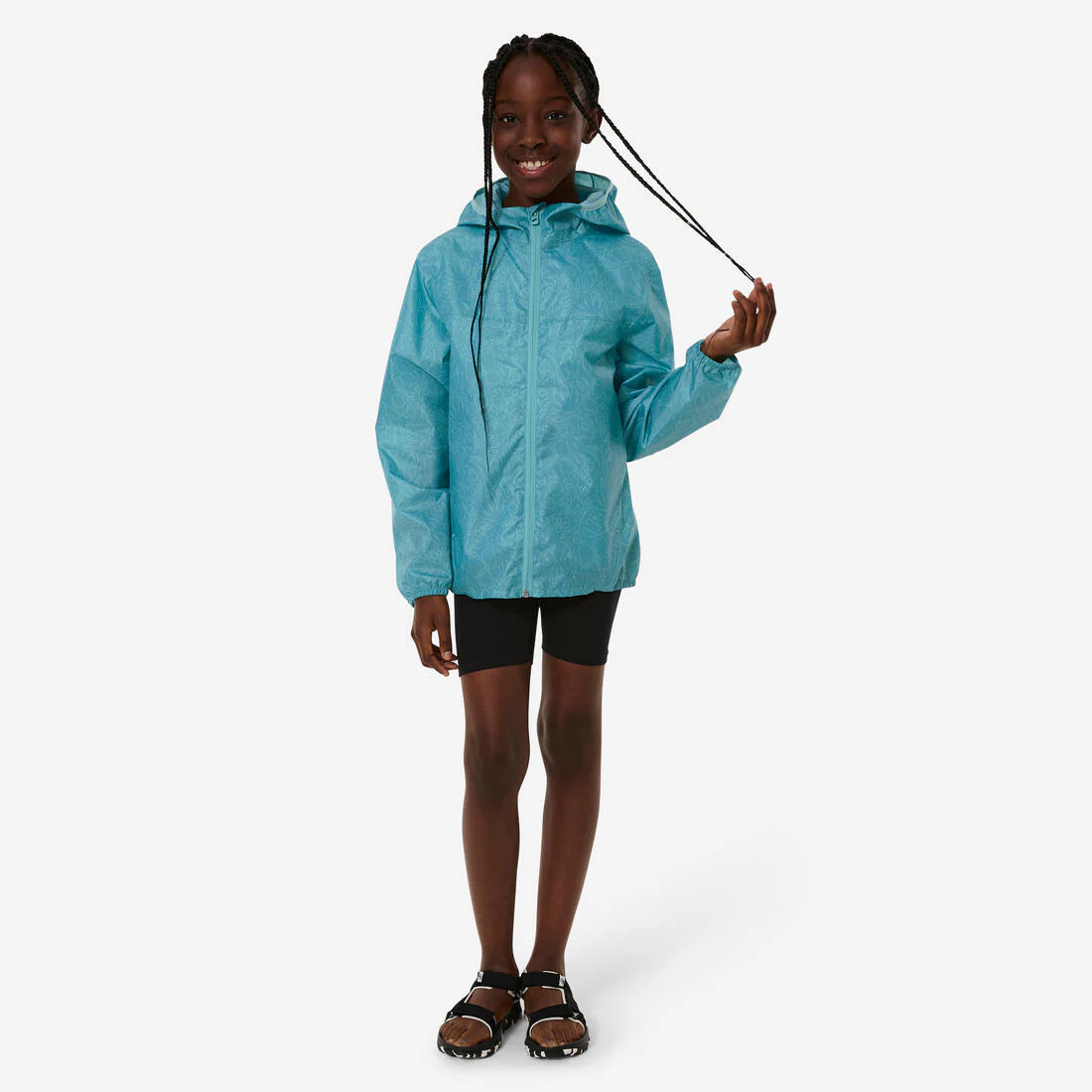 Chamarra de senderismo impermeable azul para niños de 7 a 15 años MH500 - Image 3