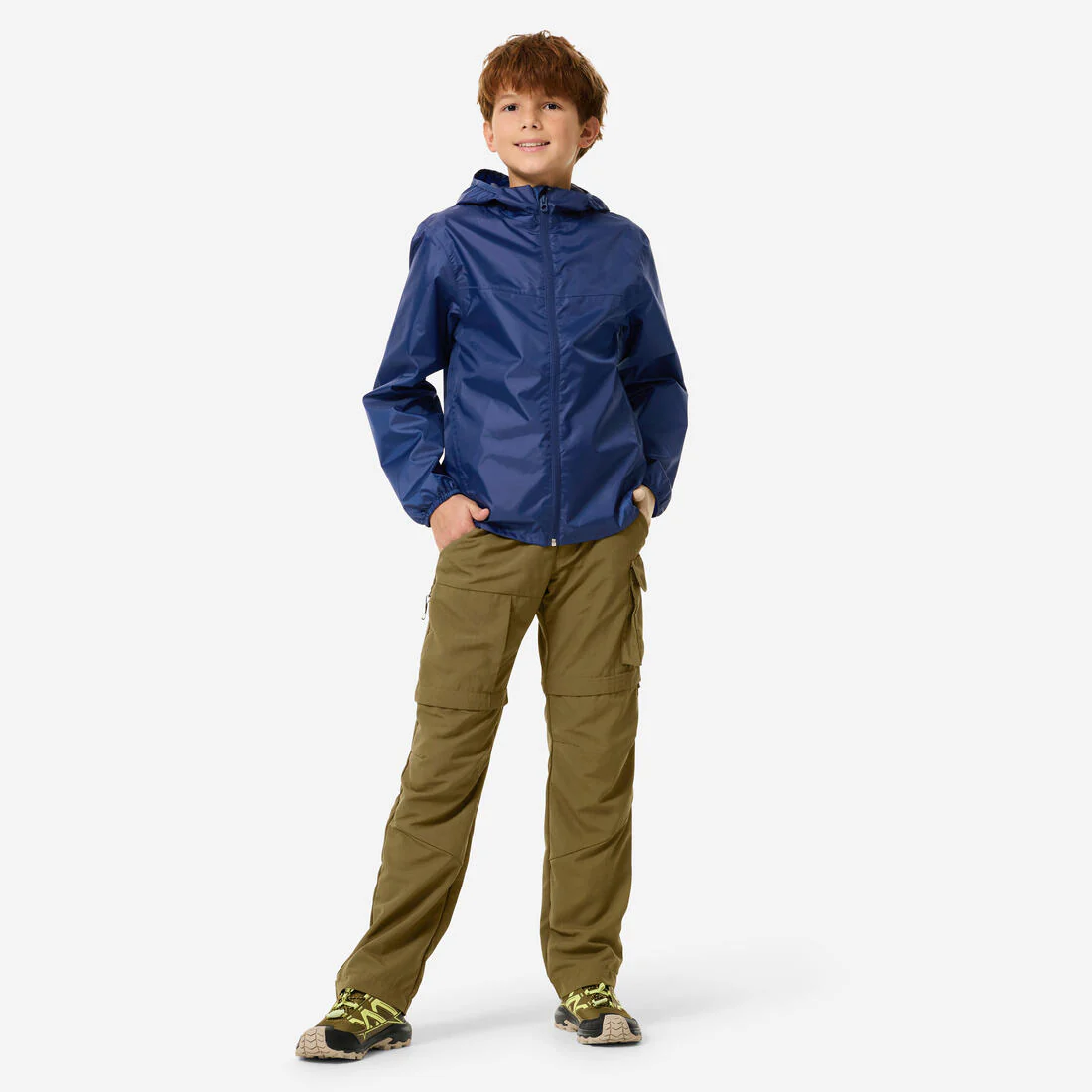 Chamarra de senderismo impermeable azul para niños de 7 a 15 años MH500 - Image 4