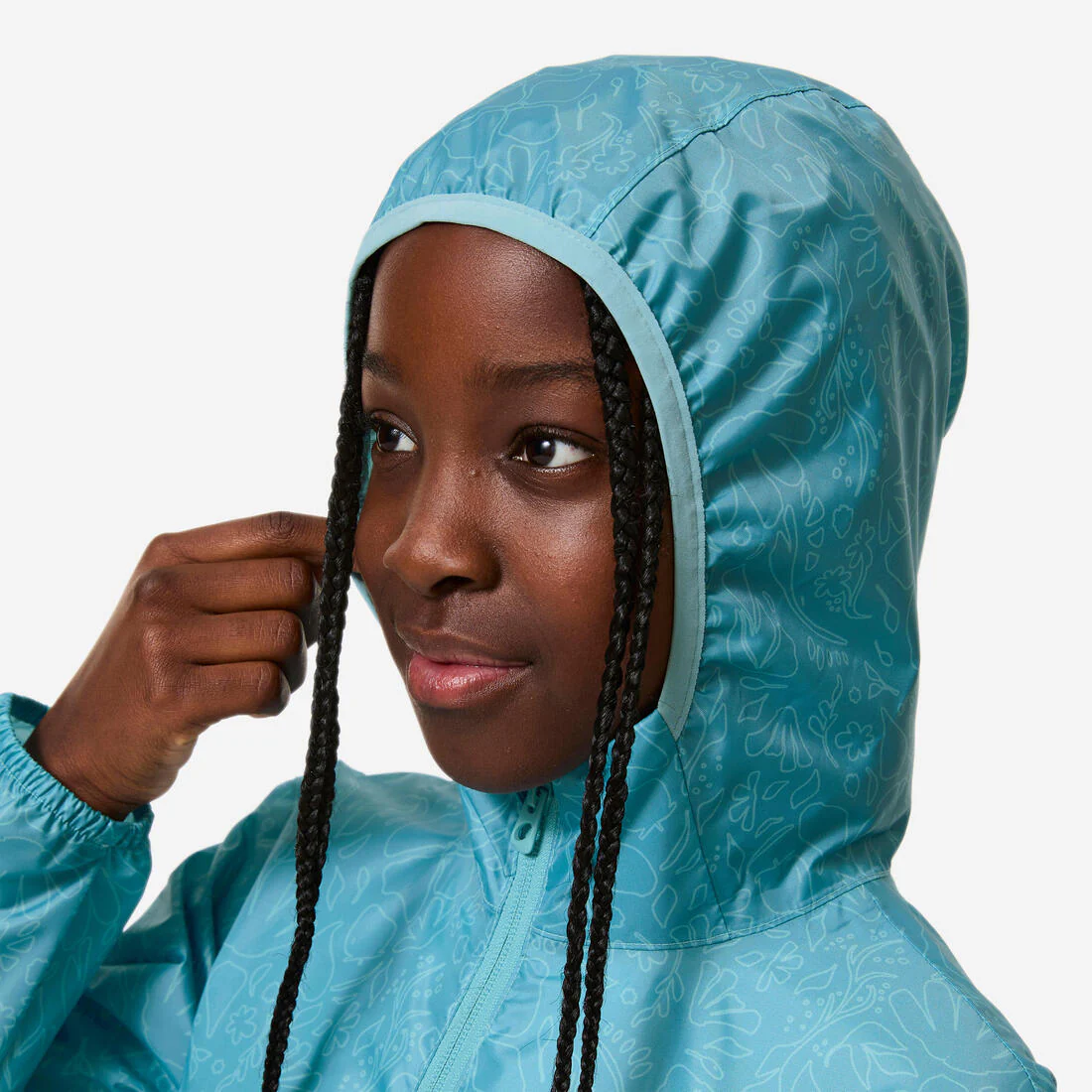 Chamarra de senderismo impermeable azul para niños de 7 a 15 años MH500 - Image 9