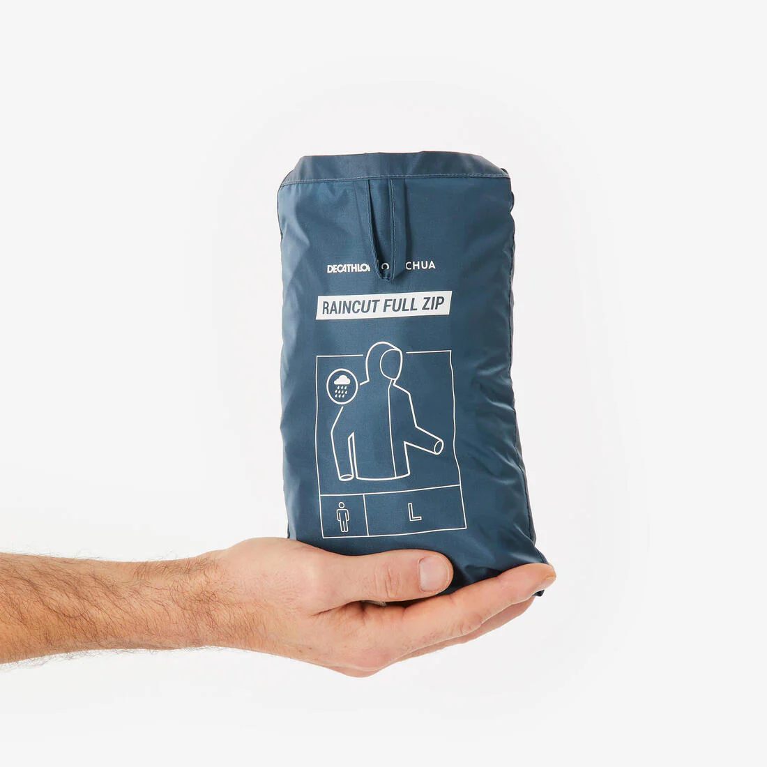 Chamarra de senderismo impermeable rompevientos negra para hombre Raincut Full - Image 16