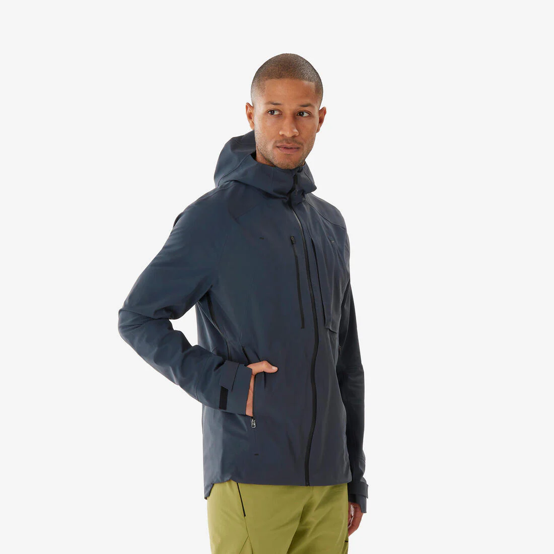 Chamarra de senderismo ligera e impermeable gris para hombre MH900 - Image 14