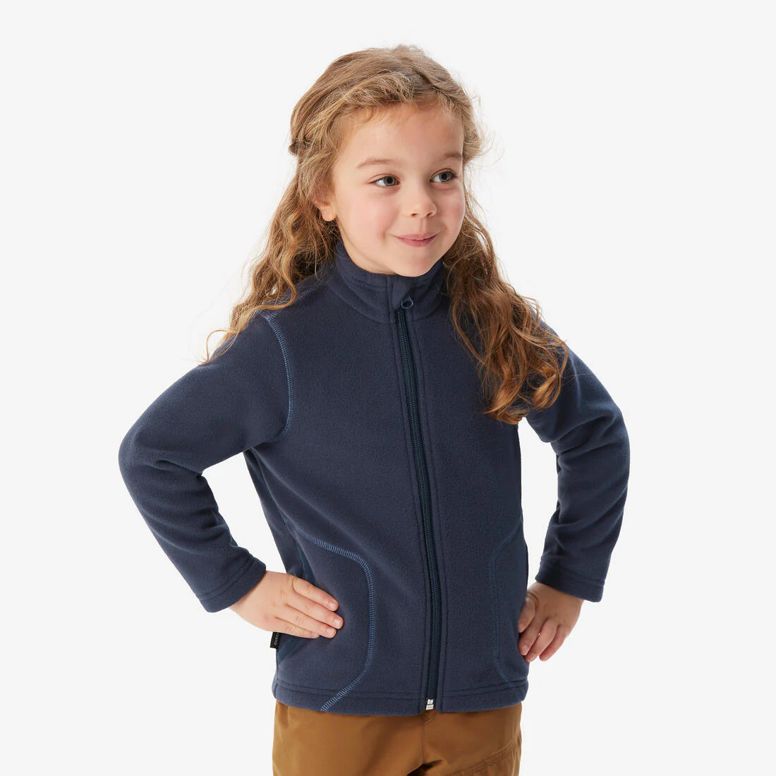 Chamarra de senderismo polar beige para niños de 2 a 6 años MH100 - Image 3