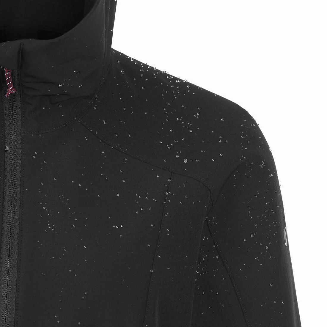 Chamarra de senderismo rompevientos negra para mujer Softshell MT500 - Image 3