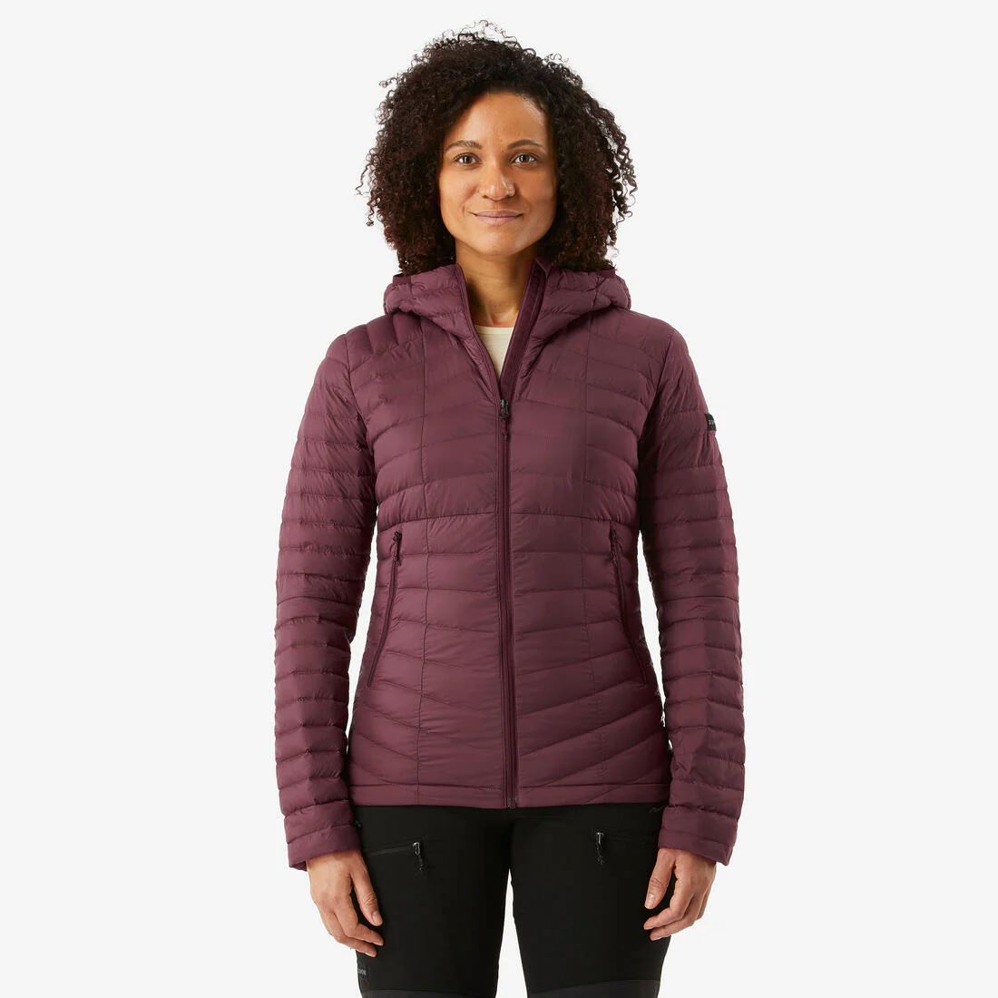 Chamarra de trekking con capucha de plumón hasta -5 °C para mujer MT100 - Image 2