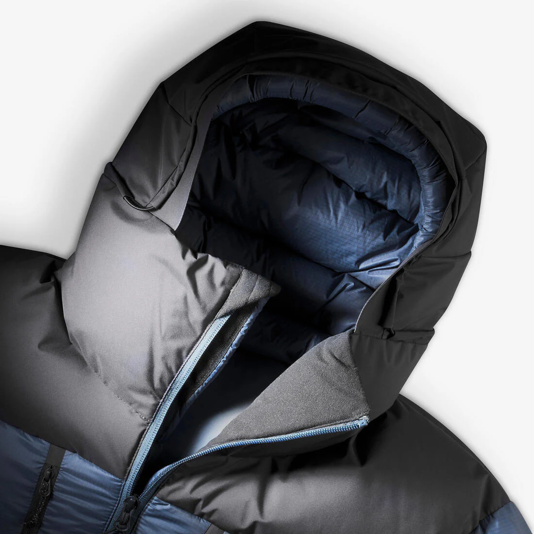 Chamarra de trekking de plumón con capucha hasta -20 °C gris para hombre MT900 - Image 9