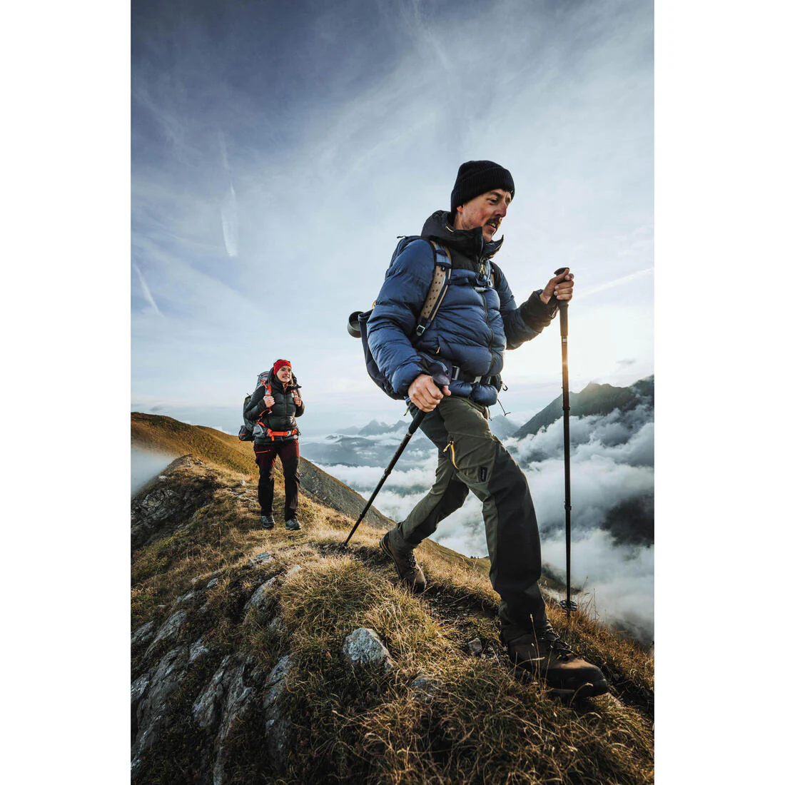 Chamarra de trekking en montaña acolchada con capucha para hombre -18 °C MT900 - Image 10