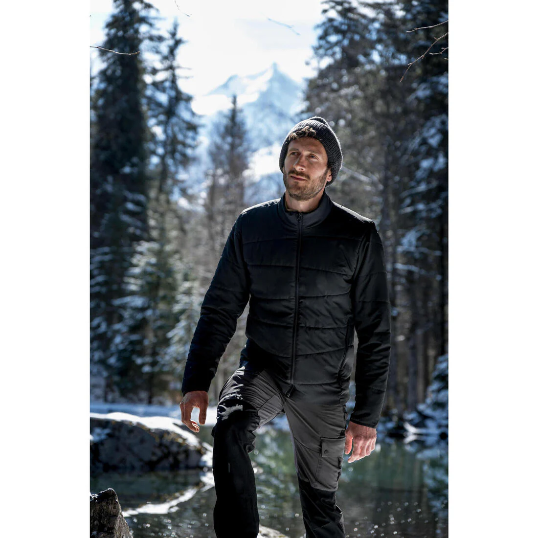 Chamarra de trekking en montaña acolchada sintética para hombre MT50 0 °C - Image 7
