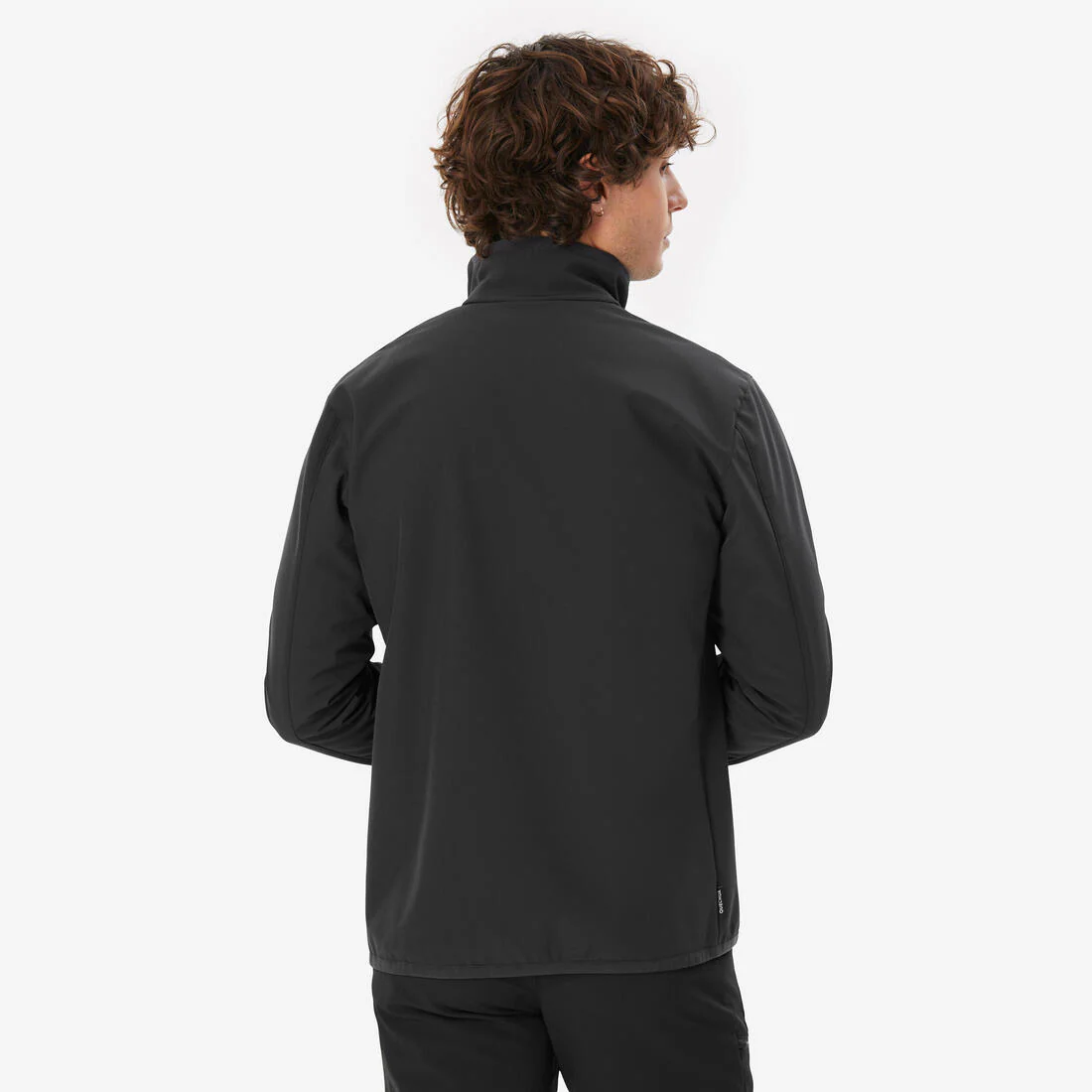 Chamarra de trekking rompevientos negra para hombre Softshell MT100 - Image 5