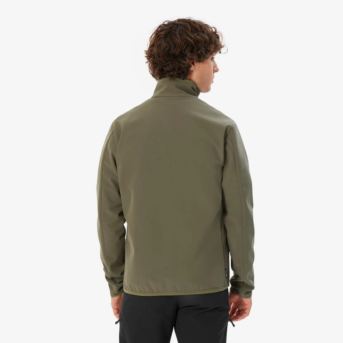 Chamarra de trekking rompevientos negra para hombre Softshell MT100 - Image 6