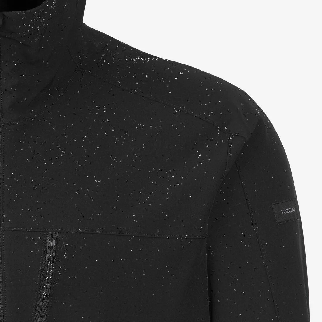Chamarra de trekking rompevientos negra para hombre Softshell MT500 - Image 3