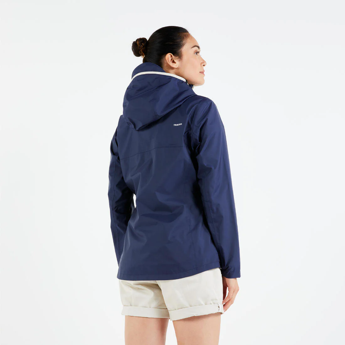 Chamarra de vela impermeable para lluvia gris con para mujer Sailing 100 - Image 13