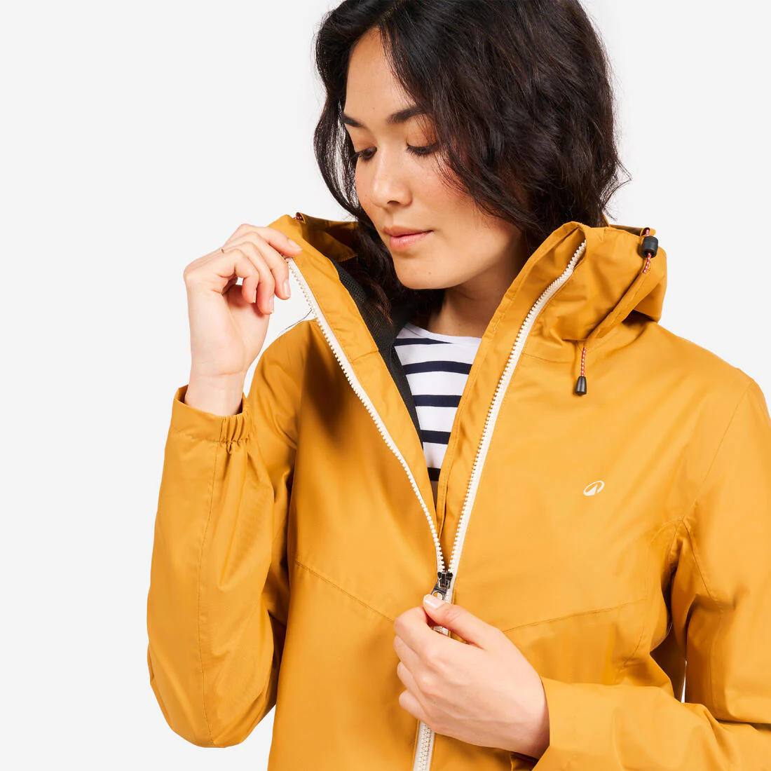 Chamarra de vela impermeable para lluvia gris con para mujer Sailing 100 - Image 20