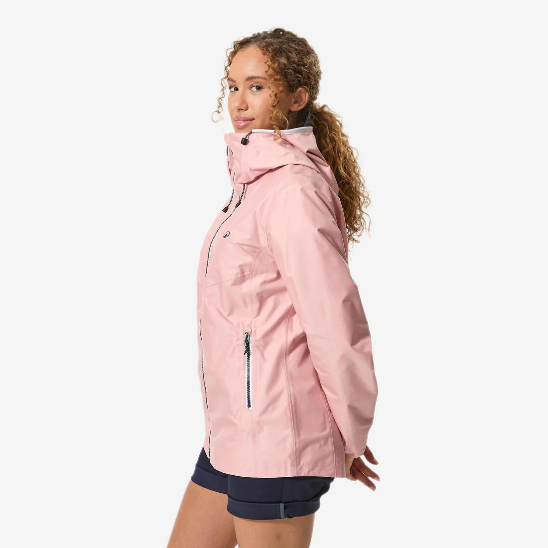 Chamarra de vela impermeable para lluvia gris con para mujer Sailing 100 - Image 21