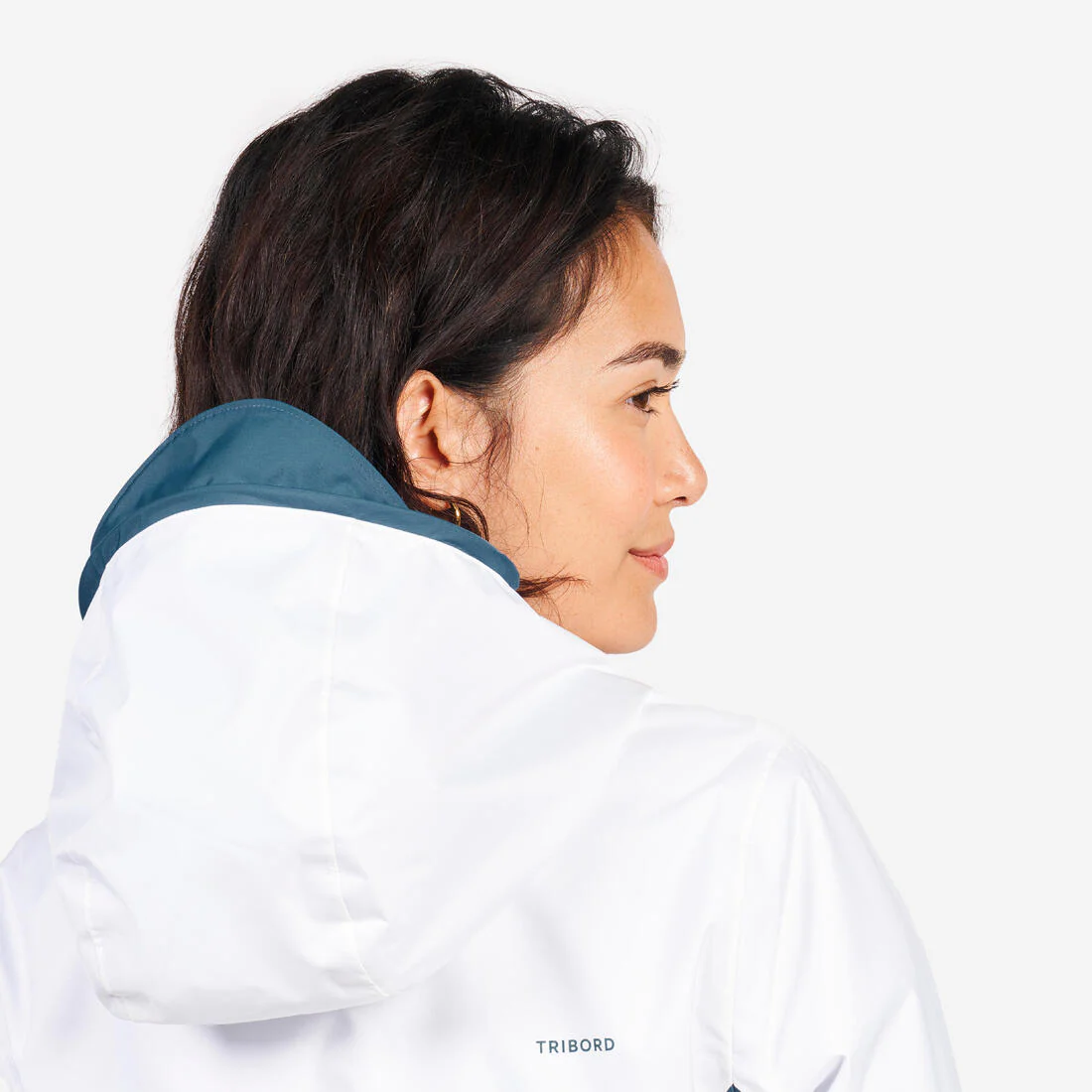 Chamarra de vela impermeable para lluvia gris con para mujer Sailing 100 - Image 22