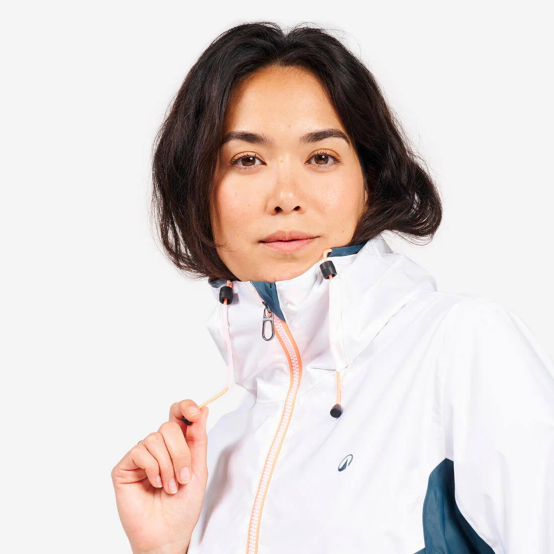 Chamarra de vela impermeable para lluvia gris con para mujer Sailing 100 - Image 25