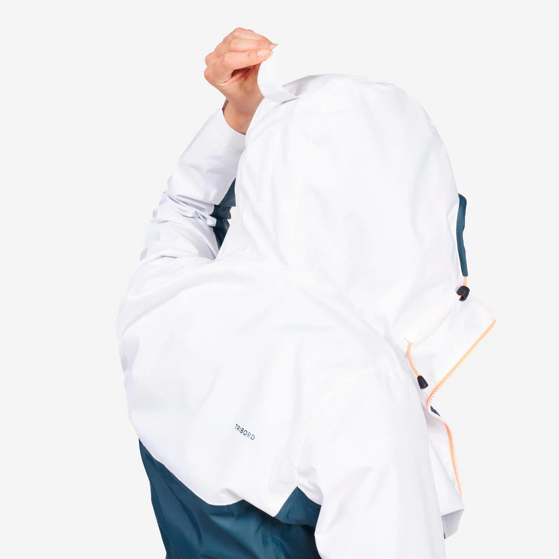 Chamarra de vela impermeable para lluvia gris con para mujer Sailing 100 - Image 36