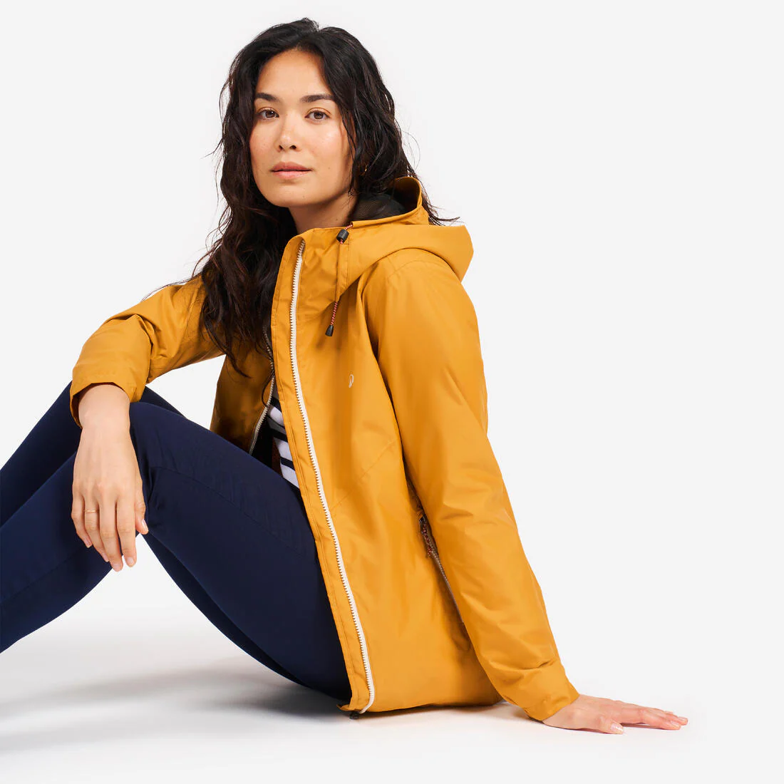 Chamarra de vela impermeable para lluvia gris con para mujer Sailing 100 - Image 50