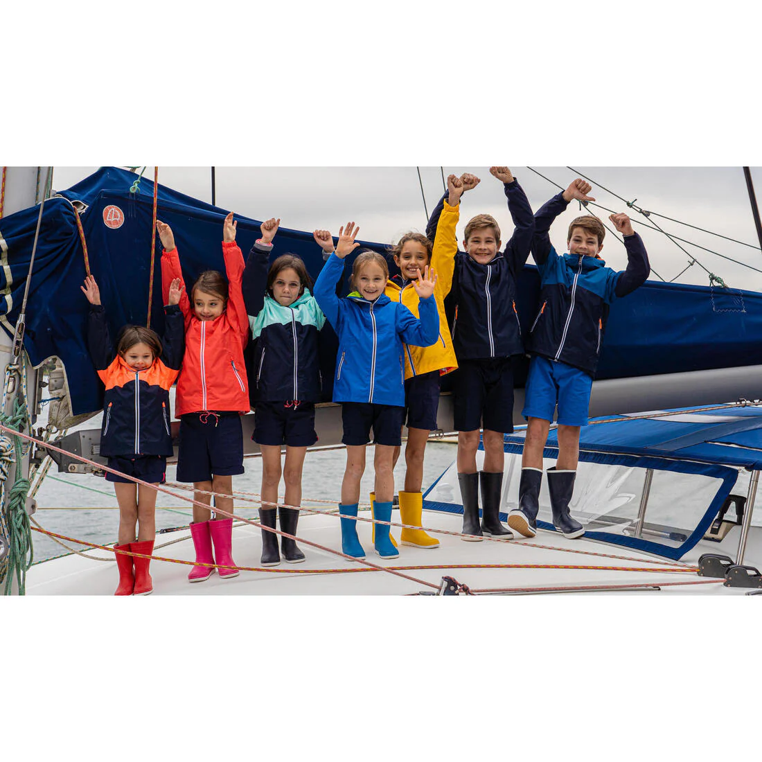 Chamarra de vela impermeable para niños Sailing 100 - Image 58