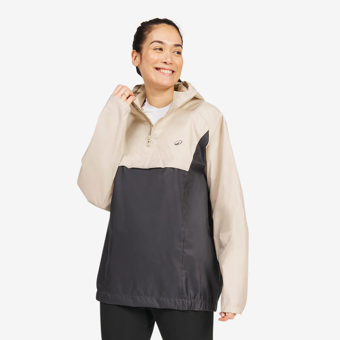 Chamarra de vela y kayak rompevientos beige con gris para adulto 100 - Image 11