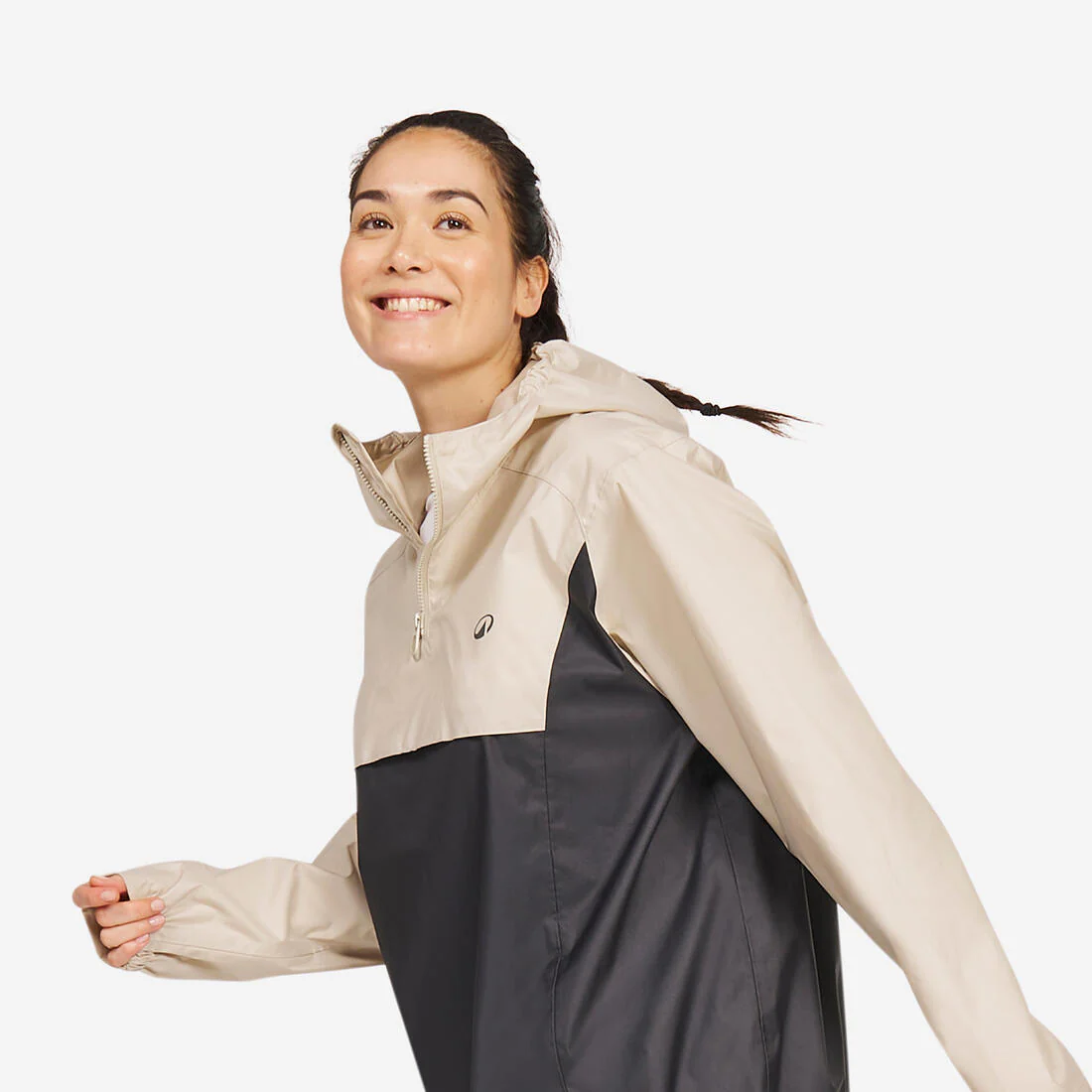 Chamarra de vela y kayak rompevientos beige con gris para adulto 100 - Image 12