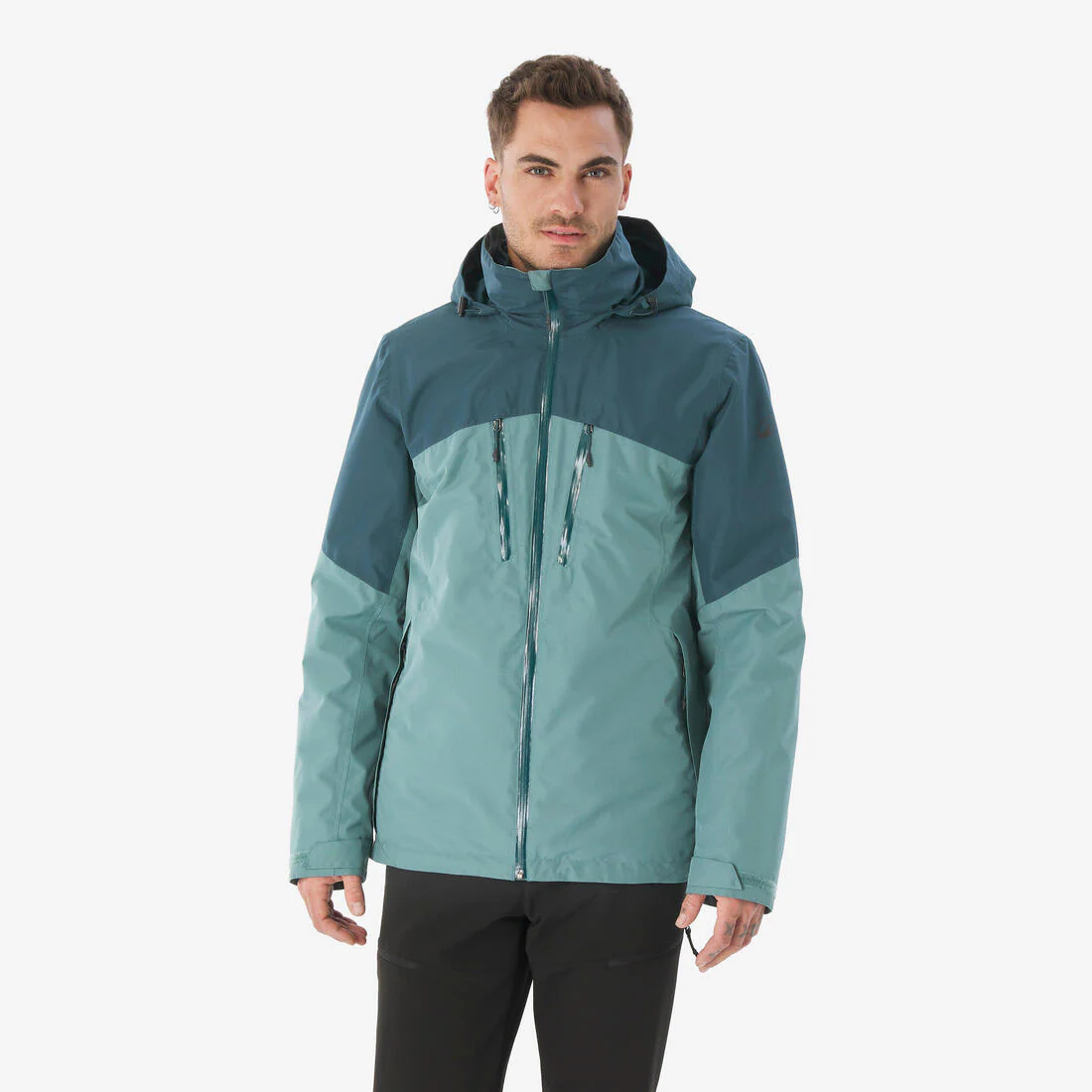 Chamarra Impermeable 3en1 para Hombre - Trekking y Viaje - TRAVEL 500 -10 °C