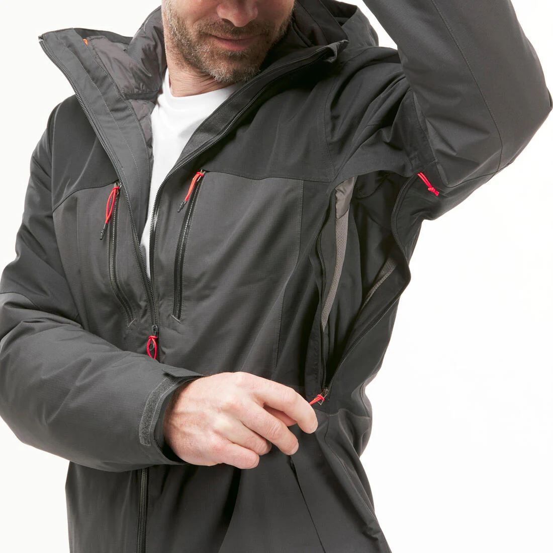 Chamarra Impermeable 3en1 para Hombre - Trekking y Viaje - TRAVEL 500 -10 °C - Image 23