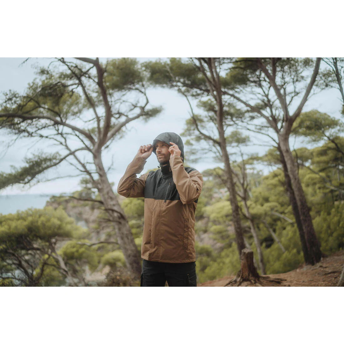 Chamarra impermeable beige y de senderismo para hombre NH500 - Image 38
