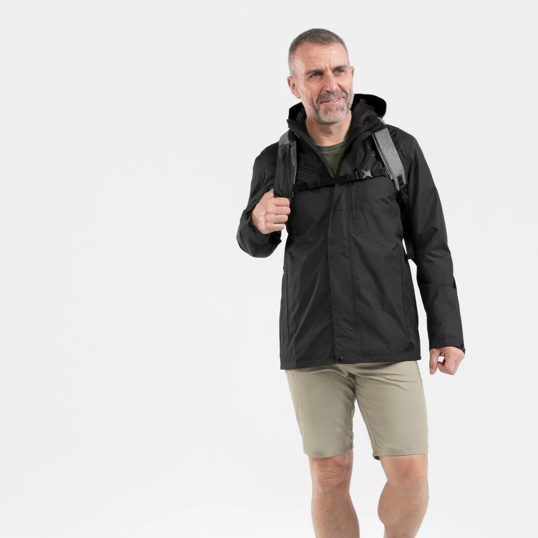 Chamarra impermeable beige y de senderismo para hombre NH500 - Image 6