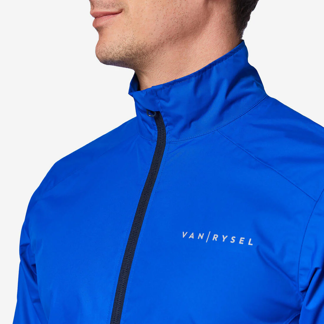 Chamarra Impermeable Ciclismo Carretera Manga Larga Hombre RC100 Azul Índigo - Image 5
