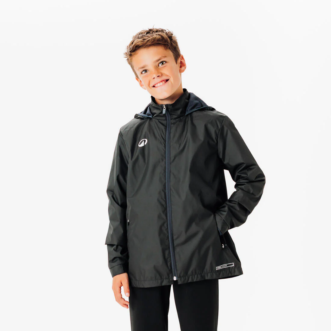Chamarra impermeable de futbol negra Viralto Club