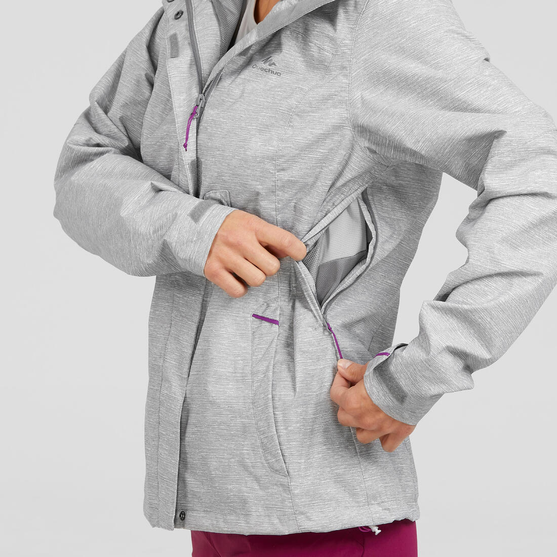 Chamarra ligera impermeable de senderismo en montaña para mujer MH100 - Image 6